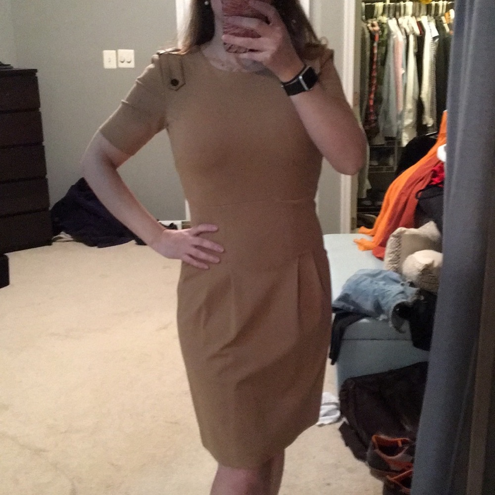 Pink Tartan tan dress